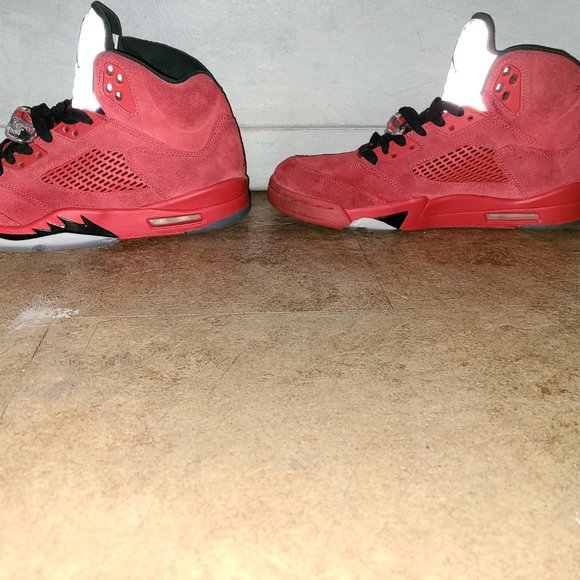 Authentic Air Jordan 5 retro red suede size 11.5 J - Picture 5 of 5